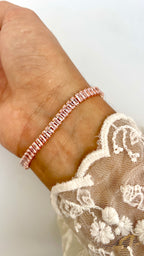 Rose Glow Tennis Bracelet