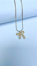 Rhinestone Bow Pendant