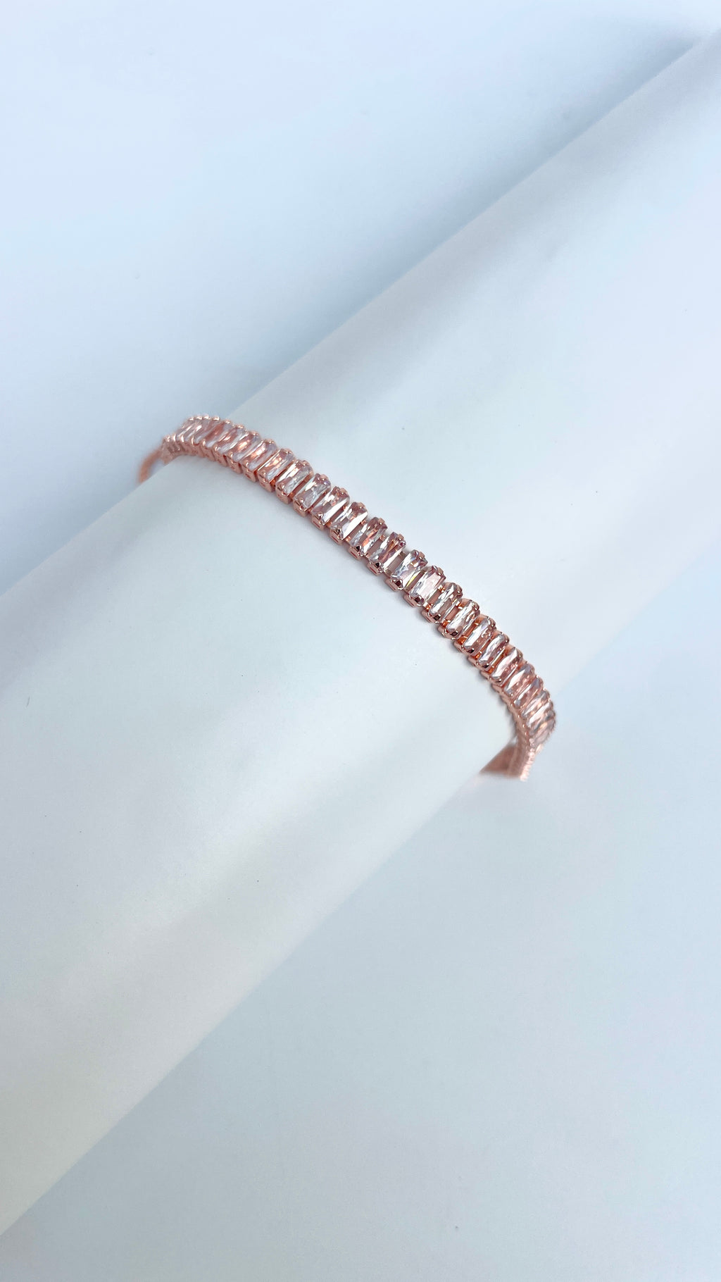Rose Glow Tennis Bracelet