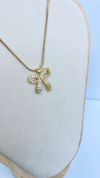 Rhinestone Bow Pendant