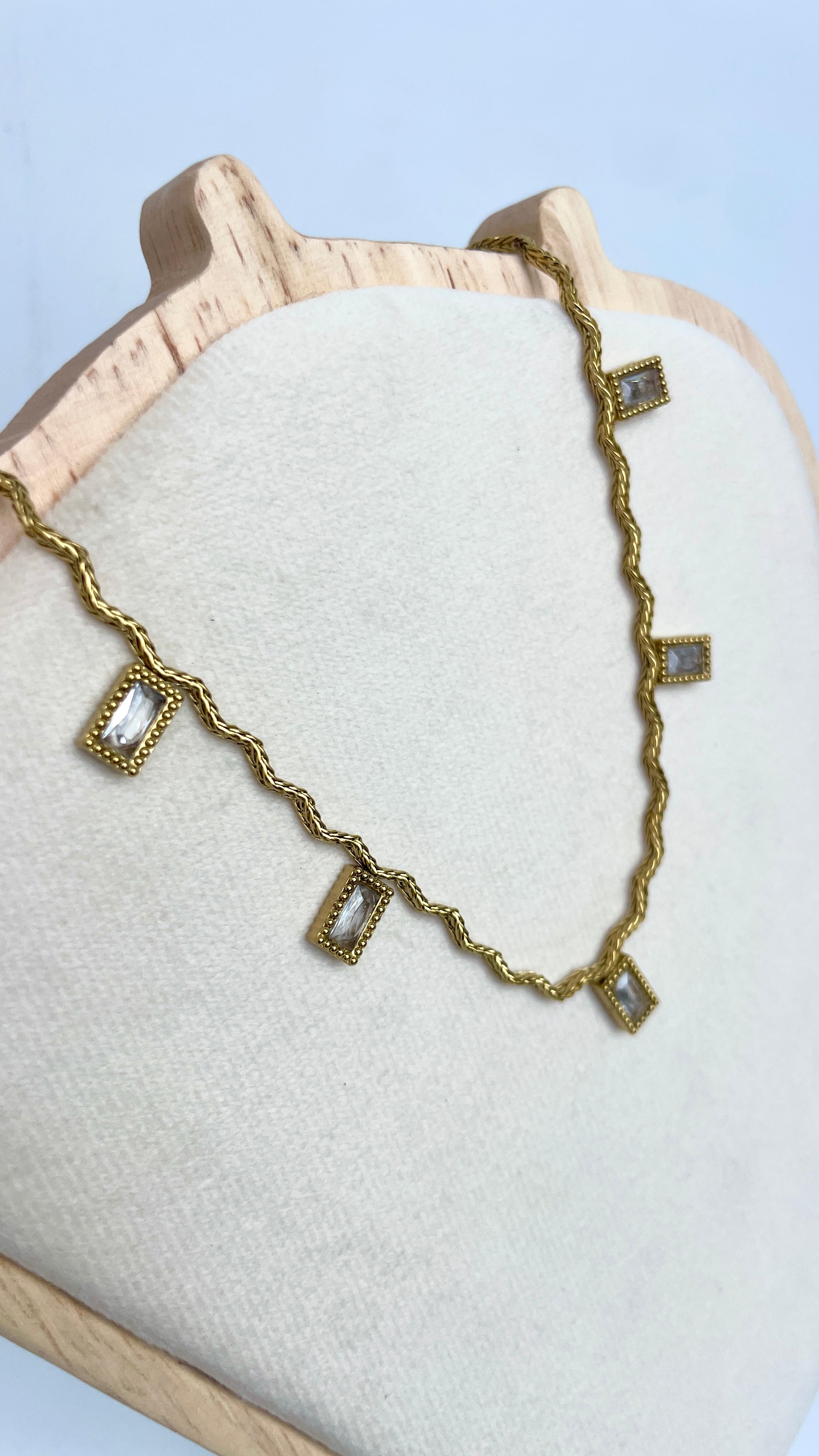 Square Stone Necklace