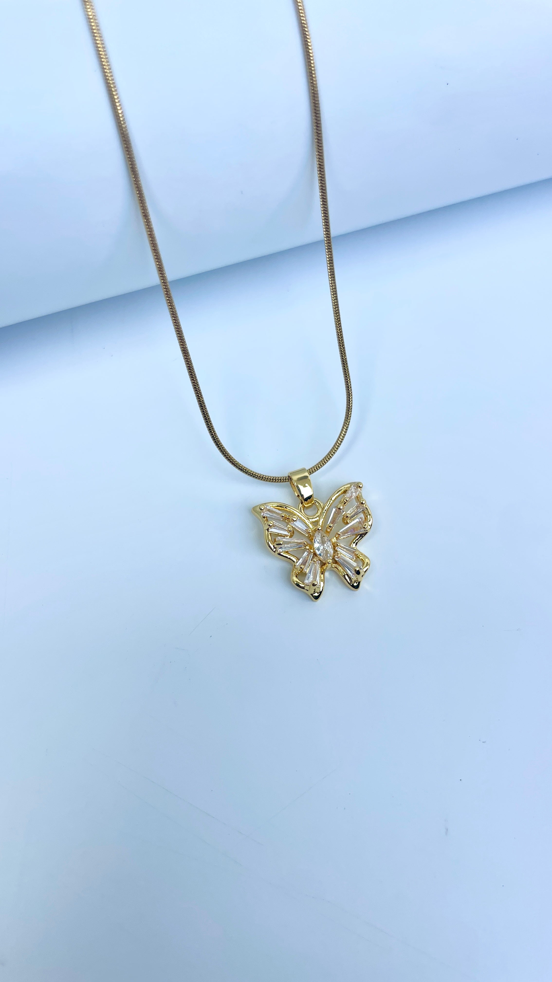 Zirconia Butterfly Pendant