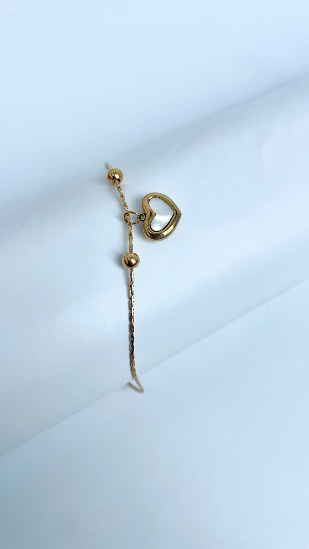 White Heart Bracelet