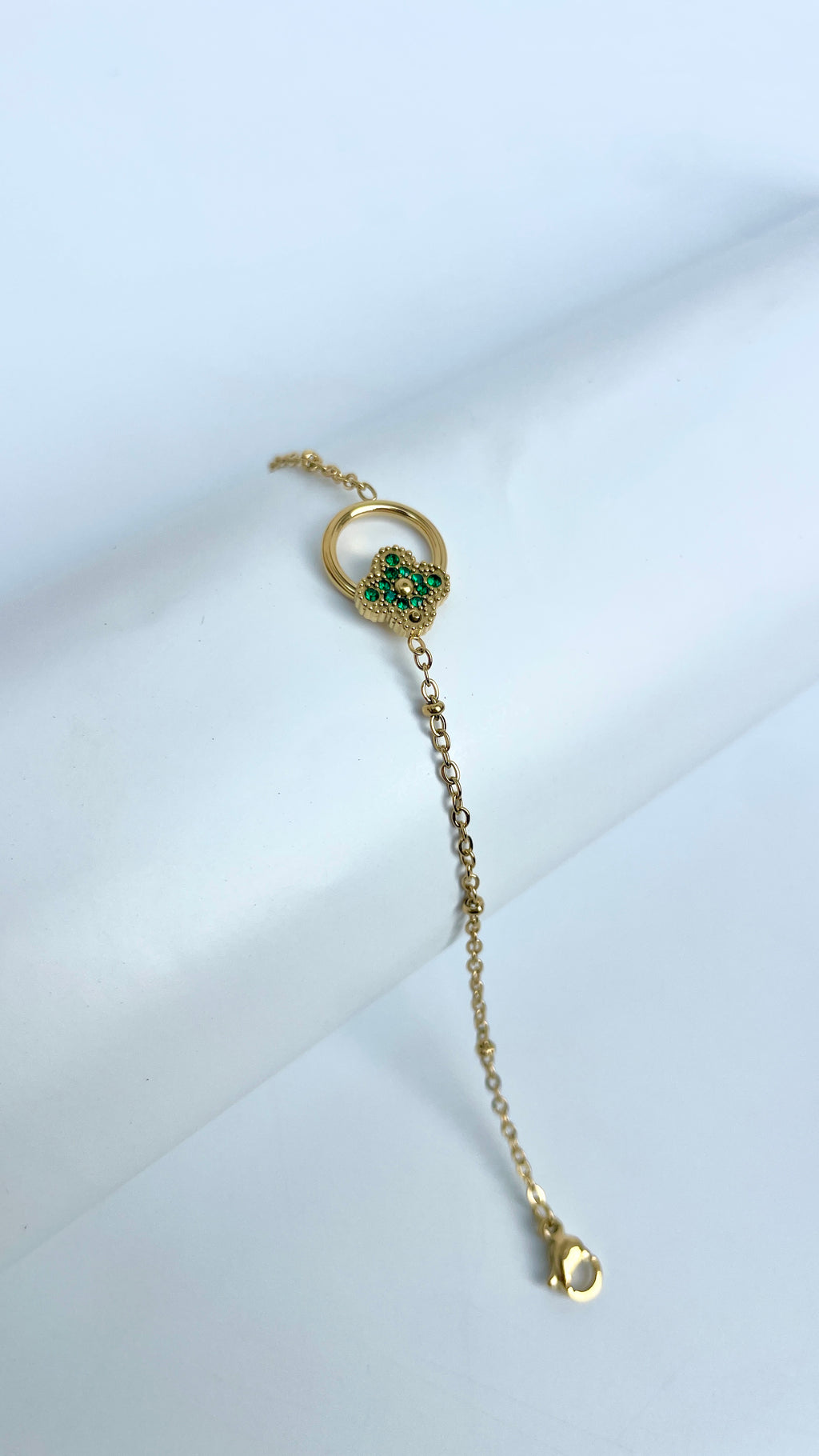 Emerald Halo Bracelet