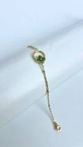 Emerald Halo Bracelet