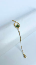 Emerald Halo Bracelet