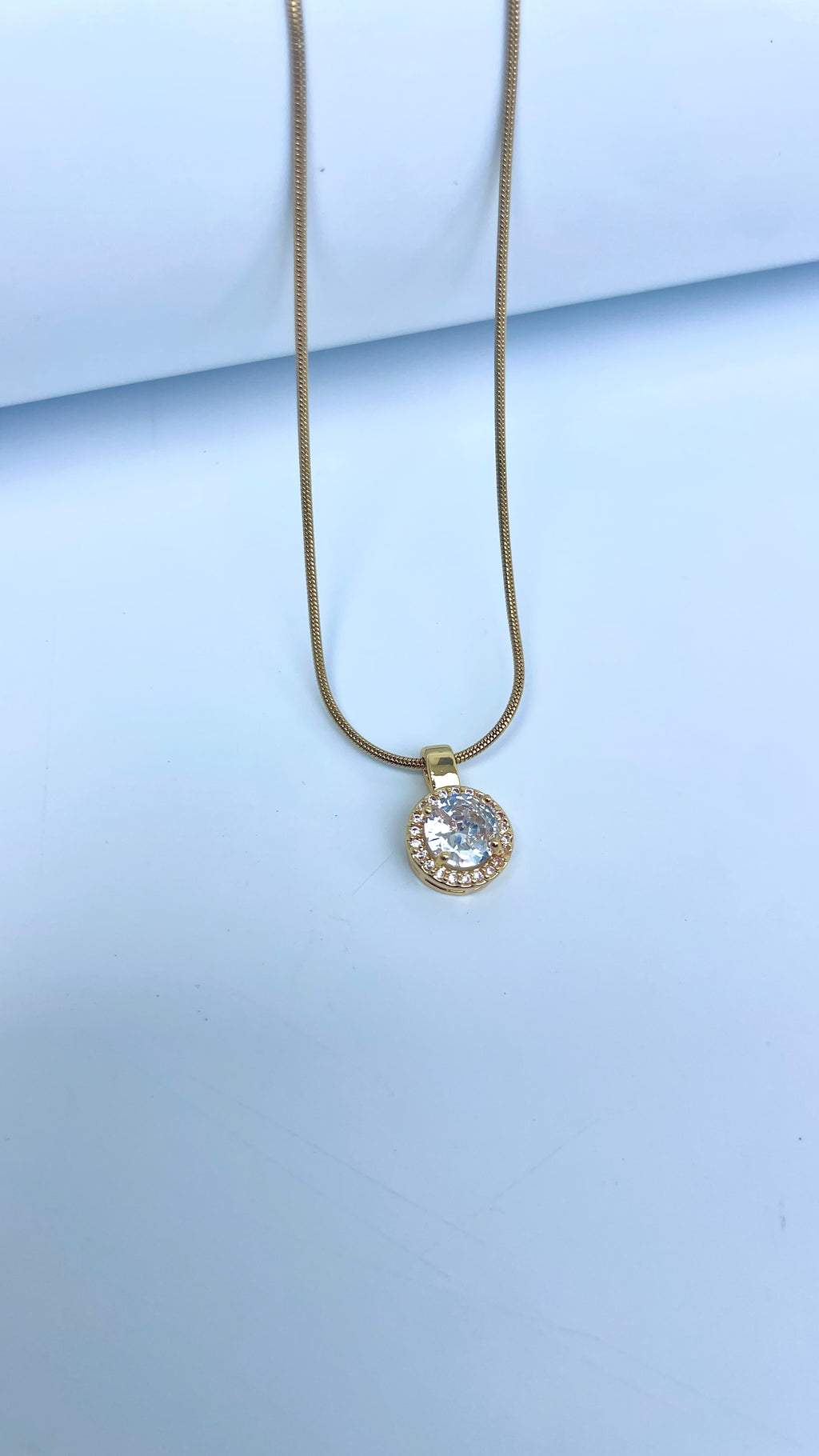 Classic Round Halo Pendant