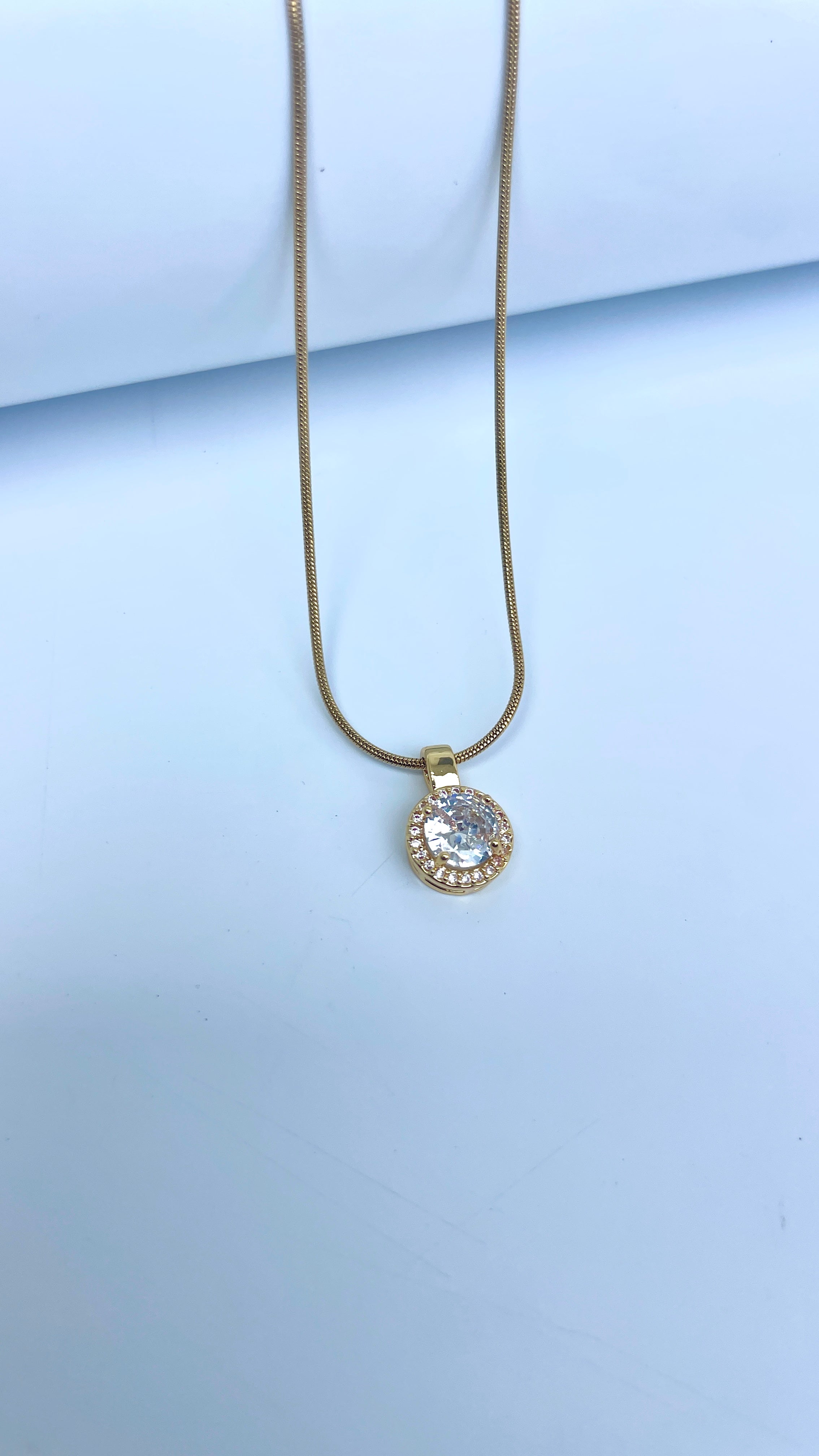 Classic Round Halo Pendant