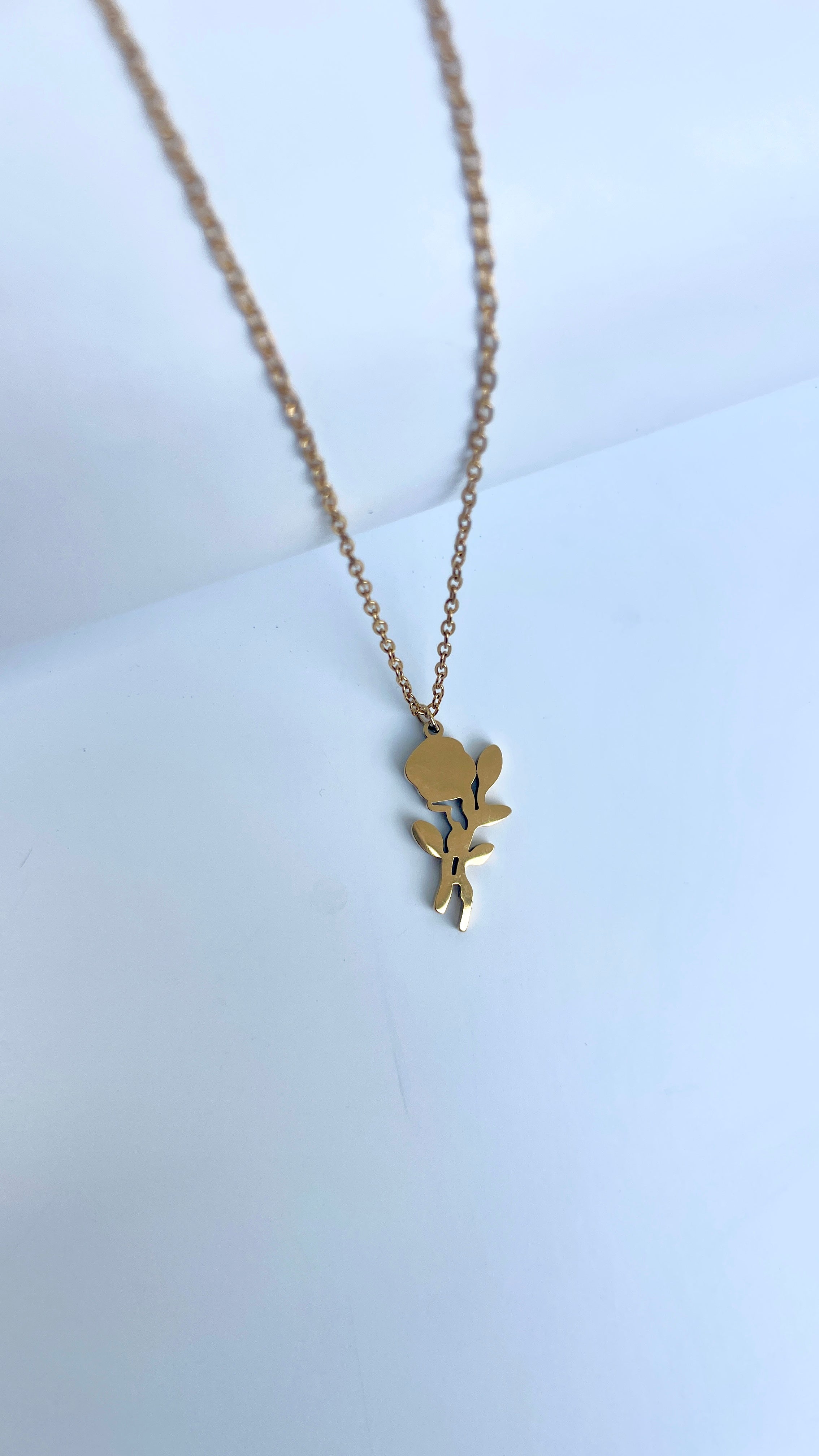 Gold Rose Pendant