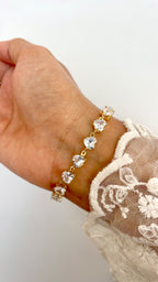 Heart Shape Tennis Bracelet