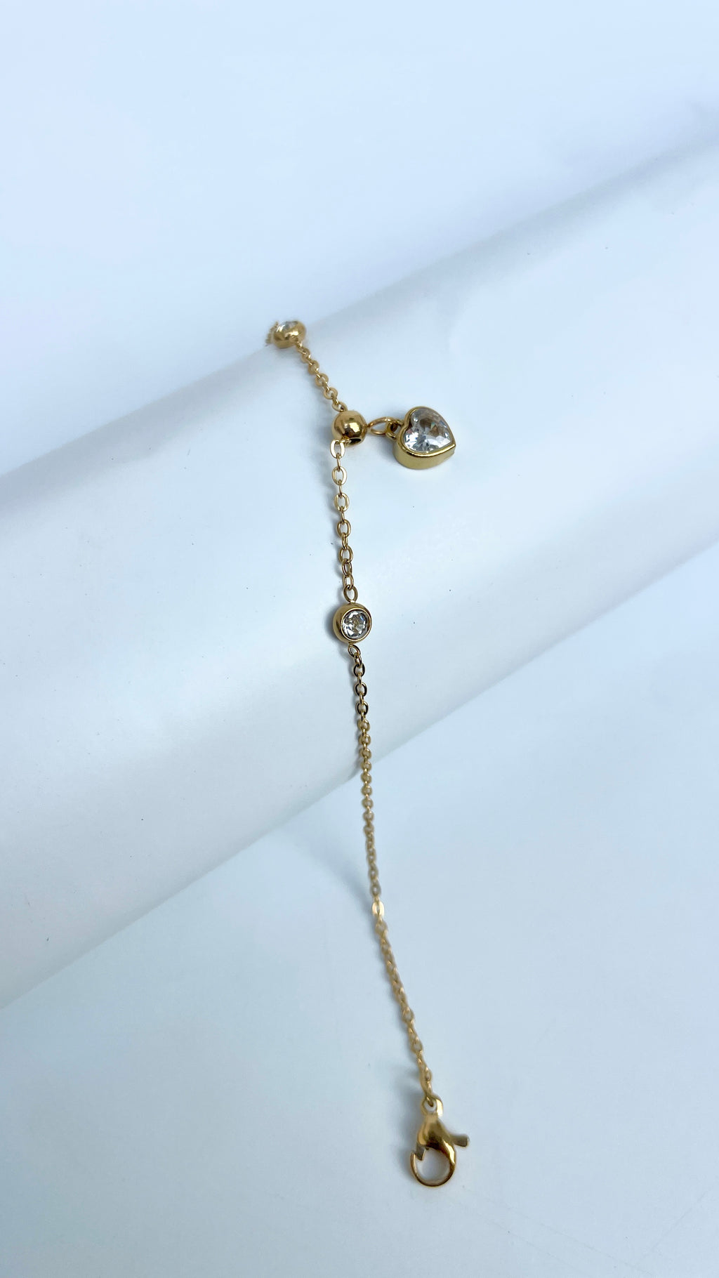 Bezel Stone Chain Bracelets